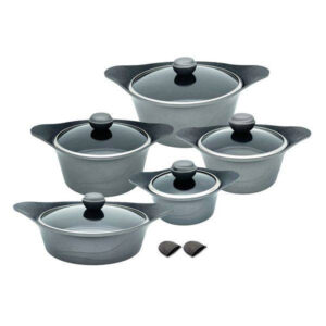 سرویس قابلمه 12 پارچه ام جی اس MGS مدل کره ای C خاکستری