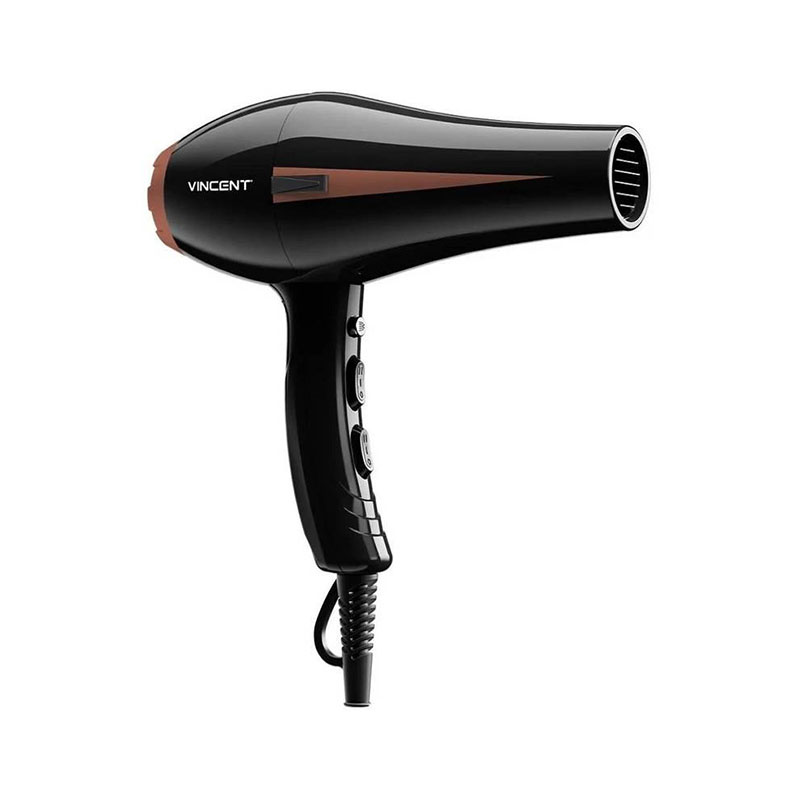 سشوار وینسنت مدل HD7326 ظرفیت ۲۶۰۰ وات با باد سرد و متمرکزکننده